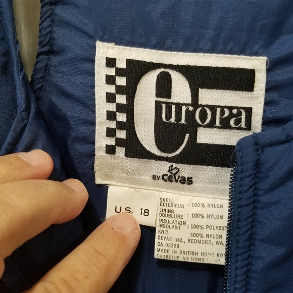 Europa size 18 bib overalls blue vtg - Picture 2 of 10